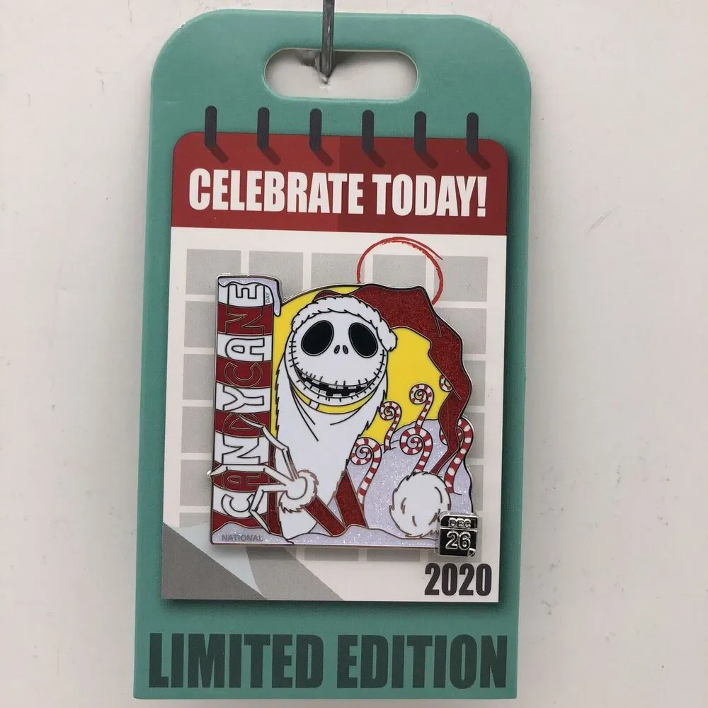 Disney Parks LE Pin Jack Skellington Nightmare Before Christmas Candy Cane Day